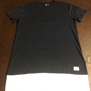 H&M Long Fit Tee Navy/White XL